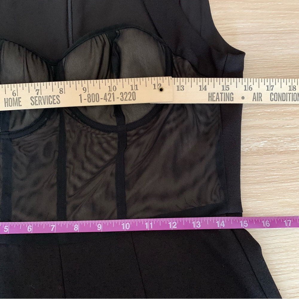Black Halo Black Sheer Jumpsuit - Picture 10 of 11